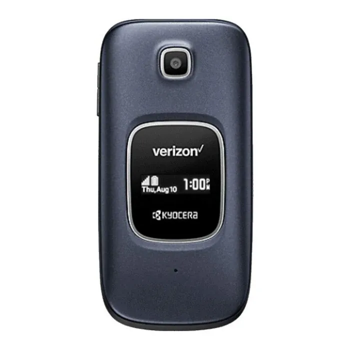 Blue Kyocera Cadence S2720 closed, showing the external display